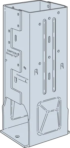 Vista 10 de Simpson Strong-Tie MPB66Z MPBZ ZMAX Base de poste de momento galvanizado para 6x6 con tornillos SDS