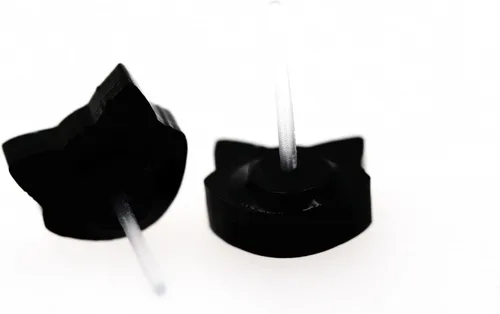 Vista 10 de Pendientes acrílicos cortados con láser sin metal en postes de plástico
