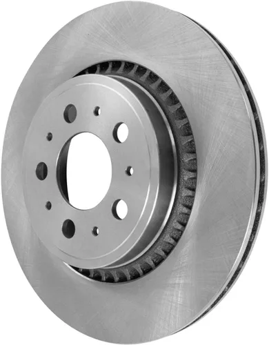 Vista 140 de Detroit Axle - Rotores de freno delantero para 04-13 Mazda 3 Rotores de frenos de disco 06-15 Mazda 5 Reemplazo: Rotor regular delantero de 11.81