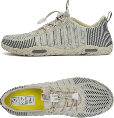 Vista 6 de WateLves Zapatos de agua descalzos para mujeres y hombres, zapatos de natación de playa, atléticos, de secado rápido, calcetines acuáticos de malla