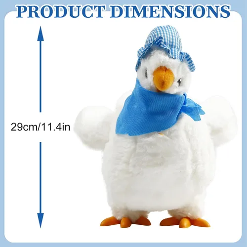 Vista 4 de SOMOYA - Juguete de pollo eléctrico de peluche poniendo huevos, juguete loco que baila con sonido y música, juguete de animales, juguetes de Pascua