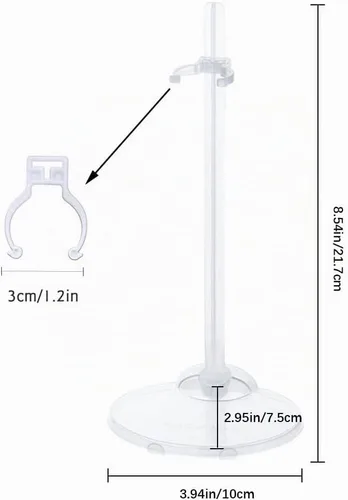 Vista 2 de 10 soportes para muñecas, soporte de exhibición de muñeca, soporte de exhibición ideal con clip de cintura ajustable para muñecas de 11 a 13 10