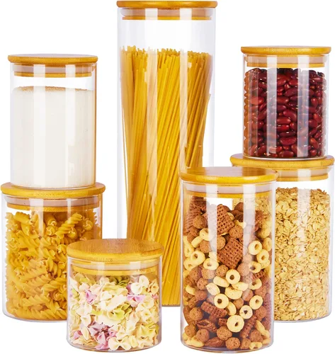 Vista 9 de Vtopmart Tarros de almacenamiento de alimentos de vidrio de 70 onzas
