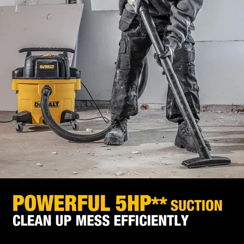Vista 10 de DeWALT DXV09P - Aspiradora en húmedo y seco de 9 galones, color amarillo