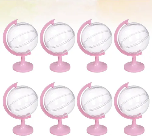 Vista 2 de 12 mini contenedores de caramelos de globo, cajas de plástico transparente para dulces, organizador de almacenamiento de dulces, estuche de dulces