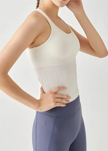 Vista 110 de sphinx cat - Camiseta corta de entrenamiento para mujer, camiseta sin mangas, acanalada, con espalda cruzada y brasier integrado