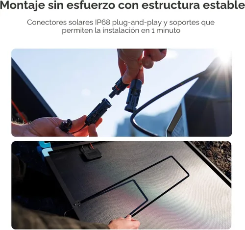 Vista 7 de Renogy Maleta de panel solar de 800 W, paneles solares plegables portátiles dobles de 400 W para estación de energía, campamento de caravana