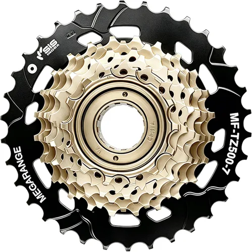 Vista 8 de 7 Speed Bike Freewheel, MF-TZ500-7 Bicycle Freewheel14-28T/34T Multiple Freewheel Cycling Replacement Part