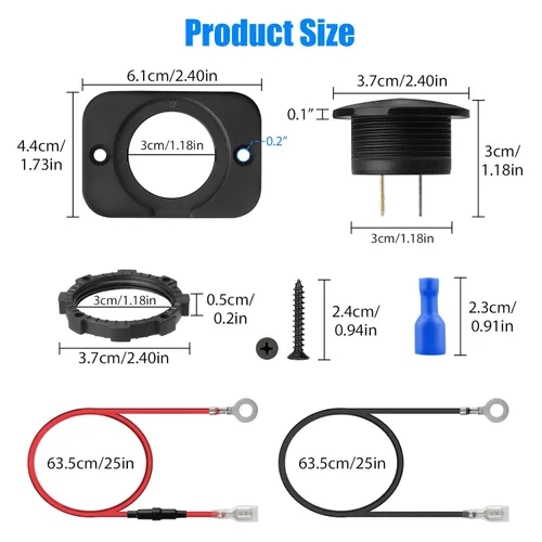Vista 6 de Linkstyle Medidor de Voltaje de Batería, Voltímetro de Voltaje DC 12 Voltios 24 Voltios, Voltímetro de Voltaje con Pantalla Digital LED, Voltímetro