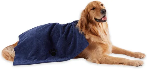 Vista 10 de Bone Dry Toalla de microfibra para aseo de mascotas, colección bordada, XL, 41 x 23.5 pulgadas, color verde lechuga (paquete de 2)