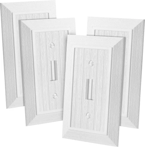 Vista 25 de Cubiertas para interruptores de luz azul Bates - Paquete de 2, cubierta de placa de salida, cubiertas de interruptor con luz azul