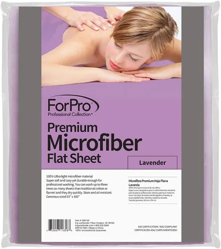 Vista 7 de ForPro Professional Collection Sábana encimera de microfibra de alta calidad para mesas de masaje, ultraligera, resistente a las manchas y a