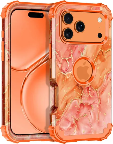 Vista 107 de Miqala Funda para iPhone 12, iPhone 12 Pro, que brilla en la oscuridad, tres capas, resistente a los golpes, protección de plástico duro + funda