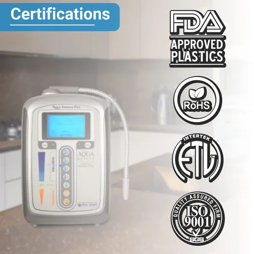 Vista 2 de Aqua Ionizer Deluxe 5.0 Ionizador de agua 7 ajustes de agua Sistema de filtración de agua alcalina para el hogar Produce agua alcalina pH