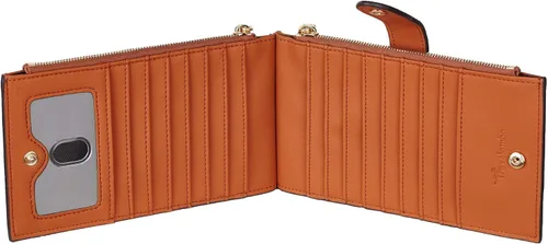 Vista 4 de Travelambo RFID Billetera de mujer con varios compartimientos para varias tarjetas con bolsillo con cierre, talla única
