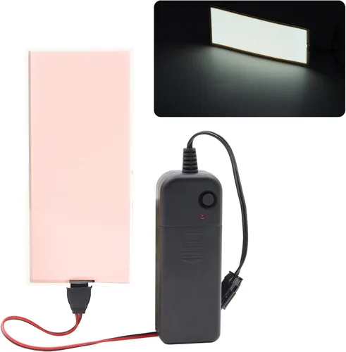 Vista 10 de jose2015 Panel electroluminiscente de 3.9 x 3.9 in, luz de panel electroluminiscente cortable, 3 modos con batería para decoración de bricolaje