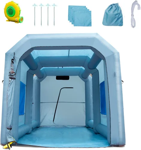 Vista 12 de VEVOR Cabina de pintura inflable, cabina de pulverización inflable de 9.8 x