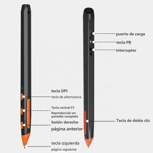 Vista 5 de Tangxi Ratón ergonómico de bolsillo con 2.4G inalámbrico y Bluetooth, DPI 800/1200/1600 ajustable, giro de página para PC, portátil, computadora