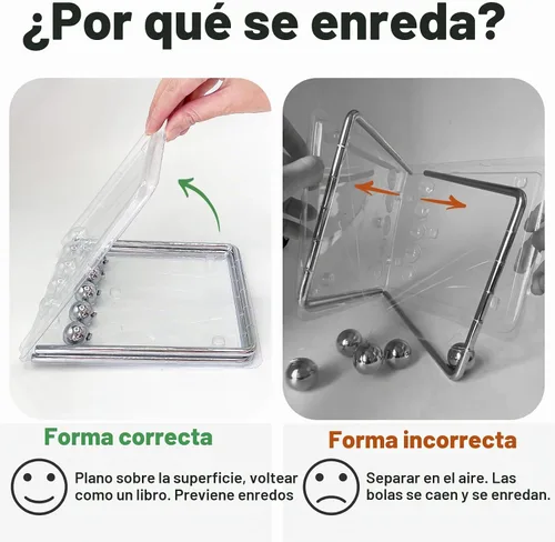 Vista 4 de Sealive Newton's Cradle Bolas de acero grandes y resistentes con base