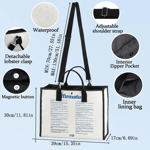 Vista 5 de BWWKTOP Bolsa de lona con letras de canciones, álbum de cantante, regalos inspirados en los fanáticos del cantante, bolsa de hombro para fanáticos
