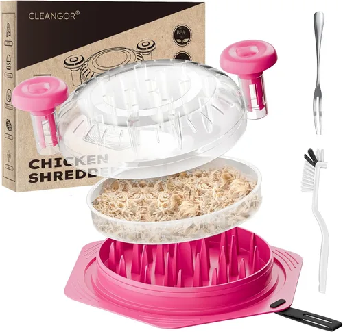 Vista 13 de Cleangor Herramienta de trituración de pollo Twist Grande, trituradora de carne libre de BPA con mango ergonómico, herramienta de trituración