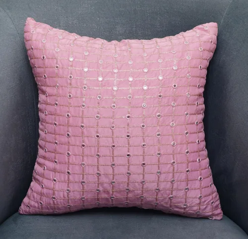 Vista 22 de Juego de 2 almohadas decorativas negras de 12 x 12 pulgadas, fundas de almohada pequeñas de seda para sofá, funda de cojín bordada con lentejuelas