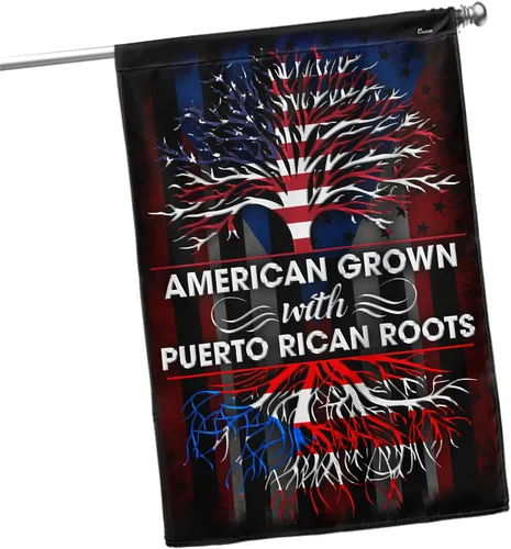 Vista 20 de Banderas de Puerto Rico – Bandera estadounidense puertorriqueña – Bandera de jardín de 12 x 18 pulgadas, decoración para exteriores, lona resistente
