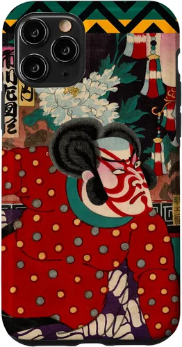 Vista 26 de Funda para iPhone 11 Pro Max Fierce Samurai japonés Kabuki Woodblock