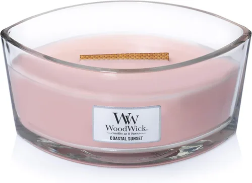 Vista 4 de Woodwick Ellipse Velas perfumadas, Shoreline Trilogy (16 onzas) y Coastal Sunset (16 onzas)