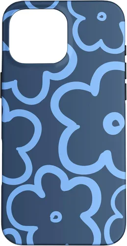 Vista 18 de Funda para iPhone 12 Mini con diseño floral azul marino y azul claro