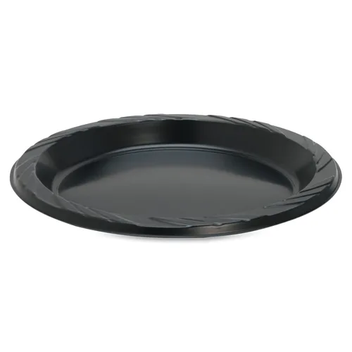 Vista 7 de Genuine Joe GJO10429 - Plato redondo de plástico de 9 pulgadas de diámetro, 125 unidades, color negro