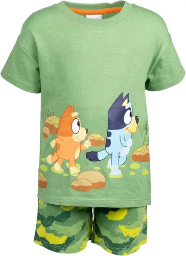 Vista 7 de Bluey Conjunto de camiseta y pantalones cortos de rizo francés