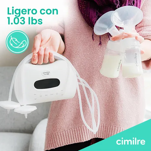 Vista 5 de Extractor de leche eléctrico doble recargable Cimilre S7 Dual Pro
