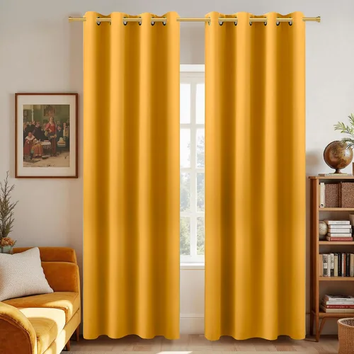 Vista 179 de KOUFALL Cortinas de Baño Aqua para Ventana, Juego de 2 Paneles Decoración Costera Cortinas Cortas Opacas para Ventana Pequeña de Cocina Puerta