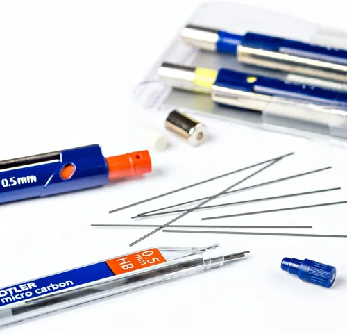 Vista 4 de Staedtler Micro Mars - Lápiz mecánico de carbono, 0.020 in, HB, 2.362 in x 12 (250 05 HB)