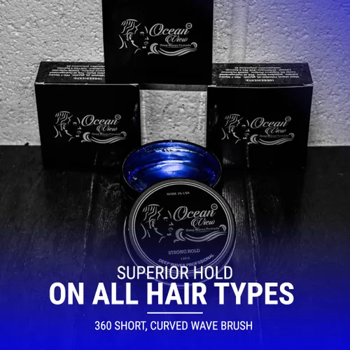 Vista 7 de OCEAN VIEW DEEP WAVES POMADE Cepillo ondulado 360 + grasa de ondas 360