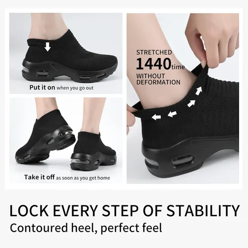 Vista 4 de Zapatos deportivos de malla para mujer, zapatos antideslizantes para mujer, zapatos deportivos para mujer, zapatos deportivos para mujer, niñas