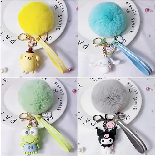 Vista 3 de KAWAIIANS Llavero Kawaii, lindo cordón de anime japonés, insignia kawaii para bolsos, mochilas, llaves, regalos para niños, adolescentes y niñas, S