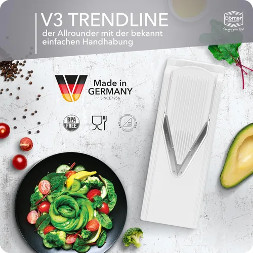 Vista 3 de Mandolina Swissmar Borner. Mandolina corte V Plus, Juego de 5 piezas, diseño 1, Blanco
