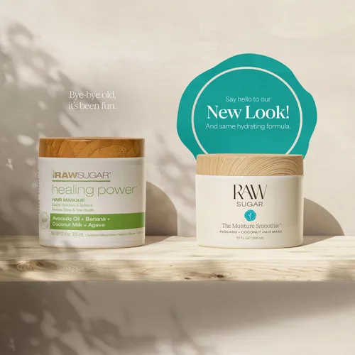 Vista 10 de Raw Sugar The Moisture Smoothie Bundle - Champú, acondicionador y mascarilla capilar, cuidado del cabello para cabello seco dañado, formulado sin