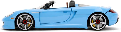 Vista 4 de Pink Slips 1:24 W6 Porsche Carrera GT - Coche fundido a presión, juguetes para niños y adultos (azul claro)