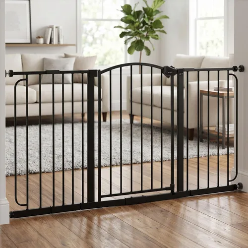 Vista 15 de Regalo Easy Step - Puerta para bebé, decoración arqueada extra alta, incluye kit de extensión de 4 pulgadas, kit de montaje a presión y 4 kit