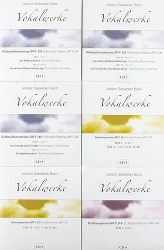 Vista 3 de Bach Vokalwerke- Christmas Oratorio St John Passion St Matthew Passion Mass in B minor