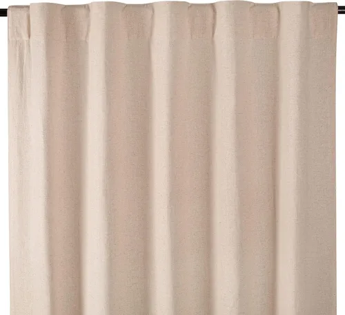 Vista 4 de Cortinas de algodón de 50 x 96 pulgadas de lino con pestañas superiores, juego de 2 paneles de ventana inversa de 96 pulgadas de largo, cortinas
