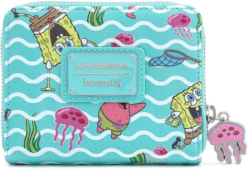 Vista 2 de Loungefly x Nickelodeon Spongebob Jelly Fishing Zip-Around Wallet
