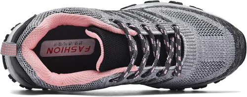 Vista 6 de Zapatos de senderismo para mujer y hombre, zapatos deportivos para exteriores, zapatos deportivos para caminar, correr, trekking, escalada