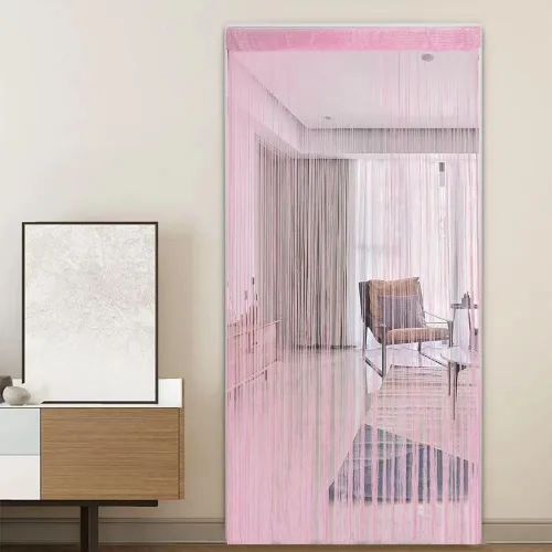 Vista 4 de ave split Paquete de 2 cortinas para puertas de puerta de 39.4 x 78.7 in, panel de pared con flecos para ventana, separador de persianas para Azul