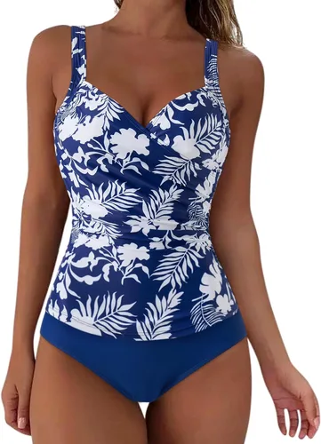 Vista 55 de SUUKSESS Traje de baño tankini sexy con efecto de realce y control de abdomen para mujer
