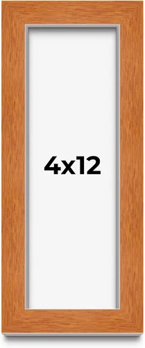Vista 306 de Marco de 3 x 3 pulgadas de madera maciza de nuez y miel marrón con plexiglás acrílico UV, respaldo de tablero de espuma y accesorios para colgar