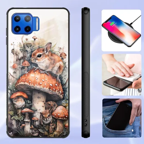 Vista 51 de Funda para Motorola Moto Edge 2022, cubierta trasera de vidrio templado con protector de pantalla, funda protectora a prueba de golpes para Motorola